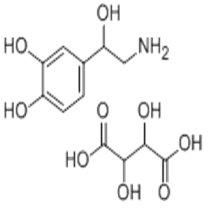 L-4-(2-amino-1-hydroxyethyl)-1, 2-Benzenediol bitartrate