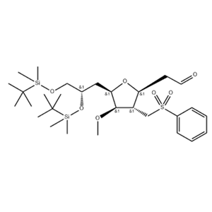 3,6-Anhydro-2,4,7-trideoxy-8,9-bis-O-[(1,1-dimethylethyl)dimethylsilyl]-5-O-methyl-4-[(phenylsulfonyl)methyl]-D-glycero-D-gulo-nonose