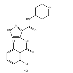 N-(4-piperidinyl)-4-(2,6-dichlorobenzoylamino)-1H-pyrazole-3-carboxamide Hcl