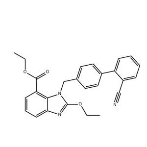 Ethyl-2-ethoxy-1-[[(2'-cyanobiphenyl-4-yl) methyl] benzimidazole]-7-carboxylate