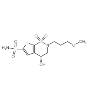 (S)-3,4-Dihydro-4-hydroxy-2-(3-methoxypropyl)-2H-thieno[3,2-e]-1,2-thiazine-6-sulfonamide 1,1-dioxide