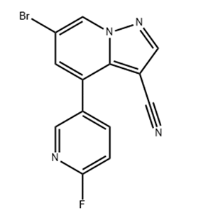 6-Bromo-4-(6-fluoro-3-pyridinyl)-pyrazolo[1,5-a]pyridine-3-carbonitrile