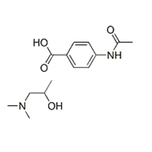 4-acetamidobenzoic acid, compound with 1-(dimethylamino)propan-2-ol (1:1)