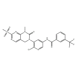 N-(6-chloro-5-(1-methyl-7-(methylsulfonyl)-2-oxo-1,4-dihydropyrimido[4,5-d]pyrimidin-3(2H)-yl)pyridin-3-yl)-3-(trifluoromethyl)benzam