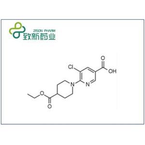 5-Chloro-6-[4-(ethoxycarbonyl)piperidino]-nicotinic acid