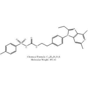 N-[[2,4-(2-ethyl-4,6-dimethyl-1H-imidazo[4,5-c]pyridin-1-yl)phenylethylamino]carbonyl]-4-methyl-benzenesulfonamide