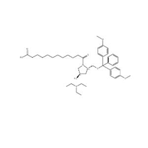 1-Pyrrolidinedodecanoic acid, 2-[[bis(4-methoxyphenyl)phenylmethoxy]methyl]-4-hydroxy-λ-oxo-, (2S,4R)-, compd. with N,N-diethylethanamine (1:1)