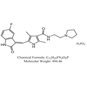 5-[(Z)-(5-fluoro-2-oxo-1H-indol-3-ylidene)methyl]-2,4-dimethyl-N-(2-pyrrolidin-1-ylethyl)-1H-pyrrole-3-carboxamide;phosphoric acid