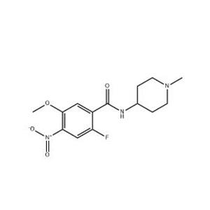 Benzamide, 2-fluoro-5-methoxy-N-(1-methyl-4-piperidinyl)-4-nitro-