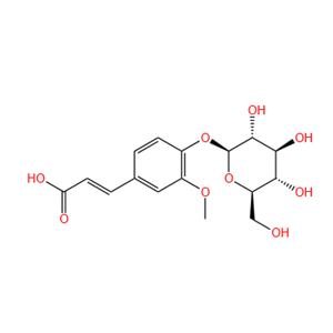4-hydroxy-3-methoxycinnamic acid 4-O-β-D-glucopyranoside