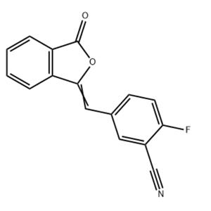 2-Fluoro-5-[(3-oxo-1(3H)- isobenzofuranylidene)methyl]-benzonitrile