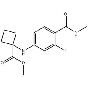 methyl 1-((3-fluoro-4-(methylcarbamoyl)phenyl)amino) cyclobutanecarboxylate