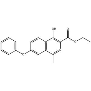 3-?Isoquinolinecarboxyl?ic acid, 4-?hydroxy-?1-?methyl-?7-?phenoxy-?, ethyl ester