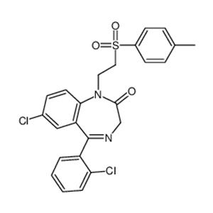 7-chloro-5-(2-chlorophenyl)-1-[2-(4-methylphenyl)sulfonylethyl]-3H-1,4-benzodiazepin-2-one