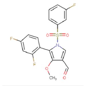 5- (2,4-Difluorophenyl)-1- ( (3-fluorophenyl)sulfonyl)-4-methoxy-1H-pyrrole-3-carbaldehyde