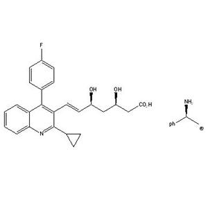 (3R,5S)-7-[2-cyclopropyl-4-(4-fluorophenyl)-3-quinolyl]- 3,5-dihydrosy-6-heptane acid