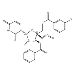 4’-Azido-3’-O-benzoyl-5’-O-(m-chlorobenzoyl)-2’-deoxy-2’-fluoro-beta-D-arabinouridine