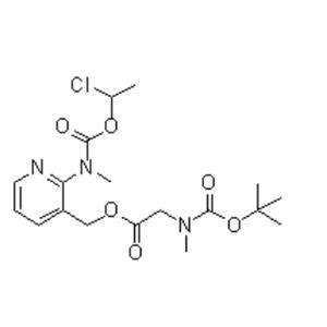 N-Methyl-N-(3-[((N-tert-butoxycarbonyl-N-methylamino)acetoxy)methyl]pyridin-2-yl)carbamic acid 1-chloroethyl ester
