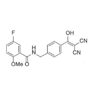 N-(4-(2,2-dicyano-1-hydroxyvinyl)benzyl)-5-fluoro-2-methoxybenzamide