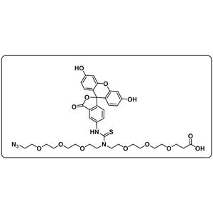 N-(Azido-PEG3)-N-Fluorescein-PEG3-acid