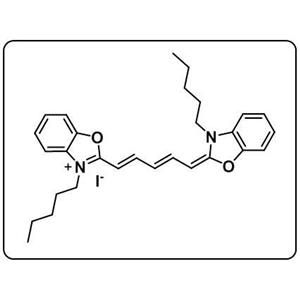 3-Pentyl-2-((1E,3E)-5-[3-pentyl-1,3-benzoxazol-2(3H)-ylidene]-1,3-pentadienyl)-1,3-benzoxazol-3-ium iodide