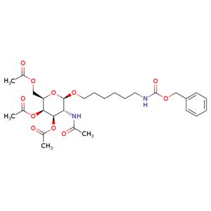 (2R,3R,4R,5R,6R)-5-Acetamido-2-(acetoxymethyl)-6-((6-(((benzyloxy)carbonyl)amino)hexyl)oxy)tetrahydro-2H-pyran-3,4-diyl diacetate