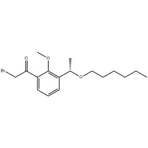 (S)-2-bromo-1-(3-(1-(hexyloxy)ethyl)-2-methoxyphenyl)ethan-1-one
