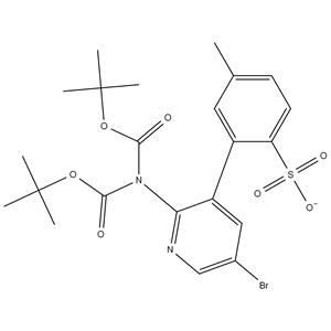 2-(bis(tert-butoxycarbonyl)amino)-5-bromopyridin-3-yl4-methylbenzenesulfonate