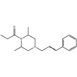 2,6-Dimethyl-1-(1-oxopropyl)-4-(3-phenyl-2-propenyl)piperazine