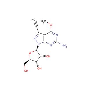 6-Amino-3-ethynyl-4-methoxy-1-(b-D-ribofuranosyl)-1H- ? pyrazolo[3,4-d]pyrimidine