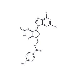 9-(2-O-Acetyl-5-O-toluyl-3-deoxy-3-fluoro-beta-D-ribofuranosyl)-2-amino-6-chloropurine