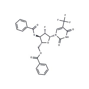 3’,5’-Di-O-benzoyl-2’-deoxy-2’-fluoro-5-trifluoromethyl-arabinouridine