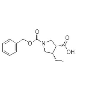 (3R,4S)-4-ethyl-1,3-Pyrrolidinedicarboxylic acid 1-(phenylmethyl) ester