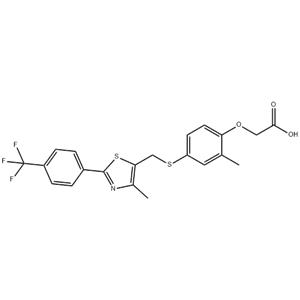 2-(4-((2-(4-(Trifluoromethyl)phenyl)-5-methylthiazol-4-yl)methylthio)-2-methylphenoxy)acetic acid