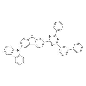 9-(7-(4-([1,1’-bipheny1]-3-yl)-6-phenyl1,3,5-triazin-2-yl)dibenzo[b,d]furan-2-yl)9H-carbazole