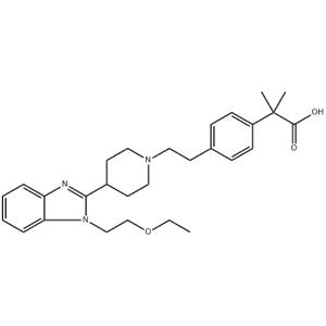 BENZENEACETIC ACID, 4-(2-(4-(1-(2-ETHOXYETHYL)-1H-BENZIMIDAZOL-2-YL)-1-PIPERIDINYL)ETHYL-ALPHA, ALPHA-DIMETHYL-