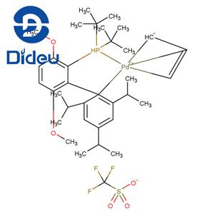 Palladium(1+), [[3,6-dimethoxy-2',4',6'-tris(1-methylethyl)[1,1'-biphenyl]-2-yl-κC1']bis(1,1-dimethylethyl)phosphine-κP](η3-2-propen-1-yl)-, 1,1,1-trifluoromethanesulfonate (1:1)