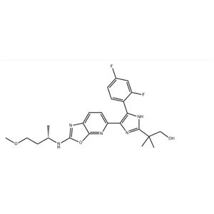 (S)-2-(5-(2,4-difluorophenyl)-4-(2-((4-methoxybutan-2-yl)amino)oxazolo[5,4-b]pyridin-5-yl)-1H-imidazol-2-yl)-2-methylpropan-1-ol