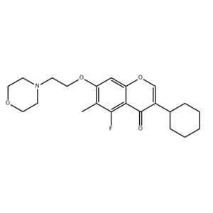 3-cyclohexyl-5-fluoro-6-methyl-7-[2-(morpholin-4-yl)ethoxy]-4H-chromen-4-one