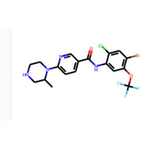 (R)-N-(4-bromo-2-chloro-5-(trifluoromethoxy)phenyl)-6-(2-methylpiperazin-1-yl)nicotinamide