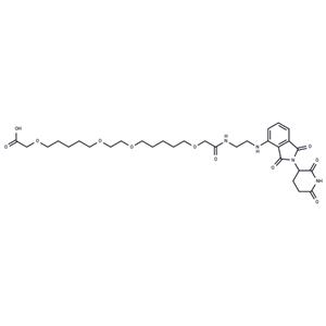 Pomalidomide-C2-amido-(C1-O-C5-O-C1)2-COOH