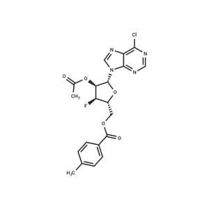 5'-O-(p-Toluoyl)-2'-O-acetyl-3'-deoxy-3'-fluoro-6-chloroinosine