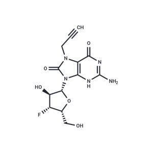 7,8-Dihydro-8-oxo-7-propargyl-3'-deoxy-3'-fluoro-xylo-guanosine