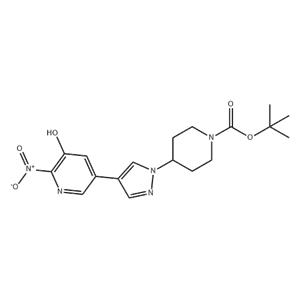tert-butyl 4-(4-(5-hydroxy-6-nitropyridin-3-yl)-1H-pyrazol-1-yl)piperidine-1-carboxylate