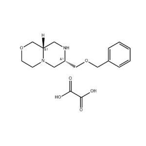Pyrazino[2,1-c][1,4]oxazine, octahydro-7-[(phenylmethoxy)methyl]-, (7S,9aS)-, ethanedioate (1:2)