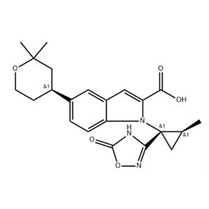 5-[(S)-2,2-Dimethyltetrahydro-2H-pyran-4-yl]-1-[(1S,2S)-2-methyl-1-(5-oxo-4,5-dihydro-1,2,4-oxadiazol-3-yl)cyclopropyl]-1H-indole-2-carboxylic Acid