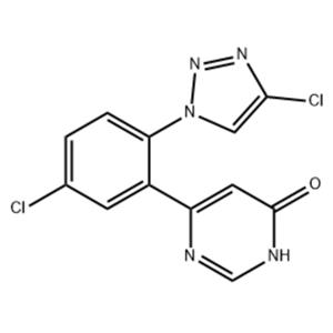 6-(5-chloro-2-(4-chloro-1H-1,2,3-triazol-1-yl)phenyl)pyrimidin-4-ol