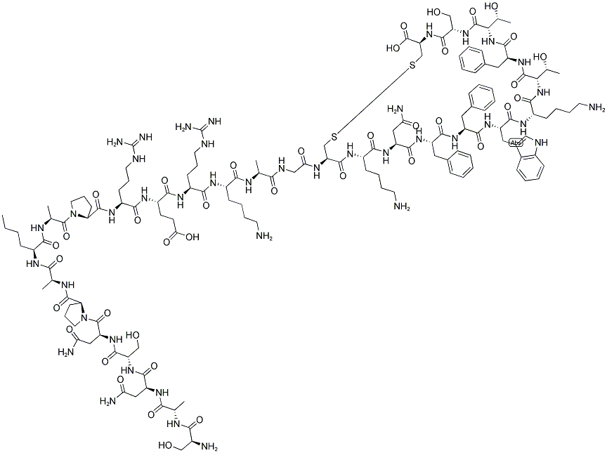 SER-ALA-ASN-SER-ASN-PRO-ALA-NLE-ALA-PRO-ARG-GLU-ARG-LYS-ALA-GLY-CYS-LYS-ASN-PHE-PHE-TRP-LYS-THR-PHE-THR-SER-CYS 结构式