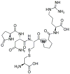 (PYR4,CYS(H-CYS-OH)6,ARG8)-VASOPRESSIN (4-8) 结构式