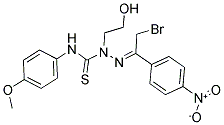 N1-(4-METHOXYPHENYL)-2-[2-BROMO-1-(4-NITROPHENYL)ETHYLIDENE]-1-(2-HYDROXYETHYL)HYDRAZINE-1-CARBOTHIOAMIDE 结构式